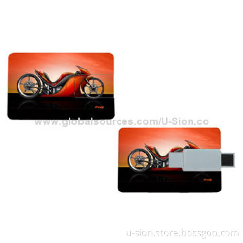 Credit Card USB Flash Drives with Samsung Chip, 1 to 32GB Memory Capacity and Plug-and-play Function